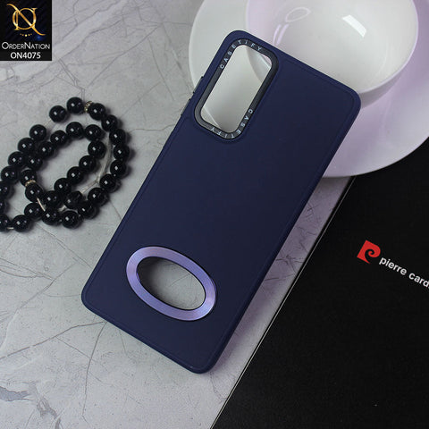 Samsung Galaxy S20 FE Cover - Blue - New Soft Silicon Fashion Case With Fancy Camera Ring & Logo Hole
