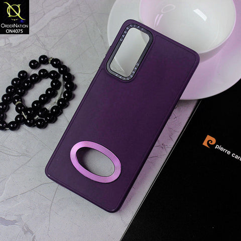 Samsung Galaxy S20 FE Cover - Purple - New Soft Silicon Fashion Case With Fancy Camera Ring & Logo Hole