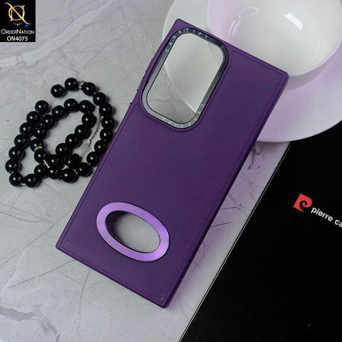 Samsung Galaxy S23 Ultra 5G Cover - Purple - New Soft Silicon Fashion Case With Fancy Camera Ring & Logo Hole