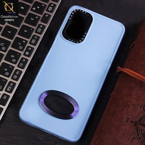 Samsung Galaxy A13 Cover - Sierra Blue - New Soft Silicon Fashion Case With Fancy Camera Ring & Logo Hole