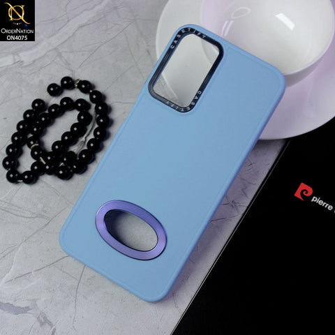 Samsung Galaxy A14 5G Cover - Sierra Blue - New Soft Silicon Fashion Case With Fancy Camera Ring & Logo Hole