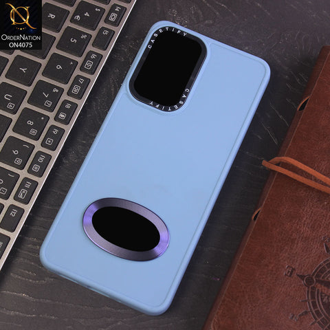 Samsung Galaxy A33 5G Cover - Sierra Blue - New Soft Silicon Fashion Case With Fancy Camera Ring & Logo Hole