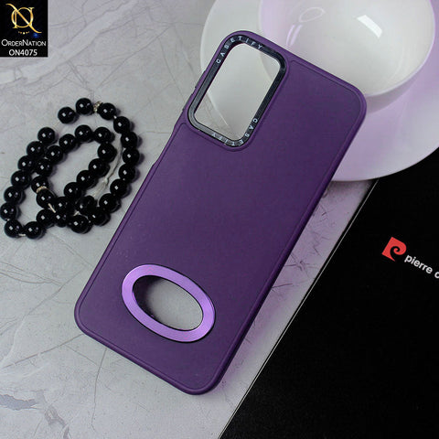 Samsung Galaxy A53 5G Cover - Purple - New Soft Silicon Fashion Case With Fancy Camera Ring & Logo Hole