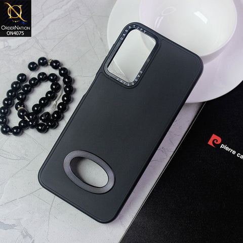 Samsung Galaxy A73 5G Cover - Black - New Soft Silicon Fashion Case With Fancy Camera Ring & Logo Hole