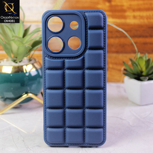 Infinix Smart 7 Cover - Blue - New Soft Silicon Fashion Case With Fancy Camera Ring & Logo Hole
