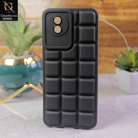 Vivo Y11 2023 Cover - Black - New Gird Line Pattern Soft Silicone Fashion Case