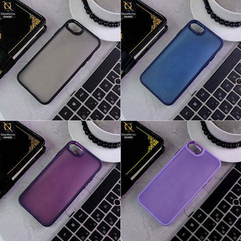 Vivo Y20a Cover - Blue - Pc + Tpu Anti Scratch Space II Collection With Fancy Camera Ring Soft Case