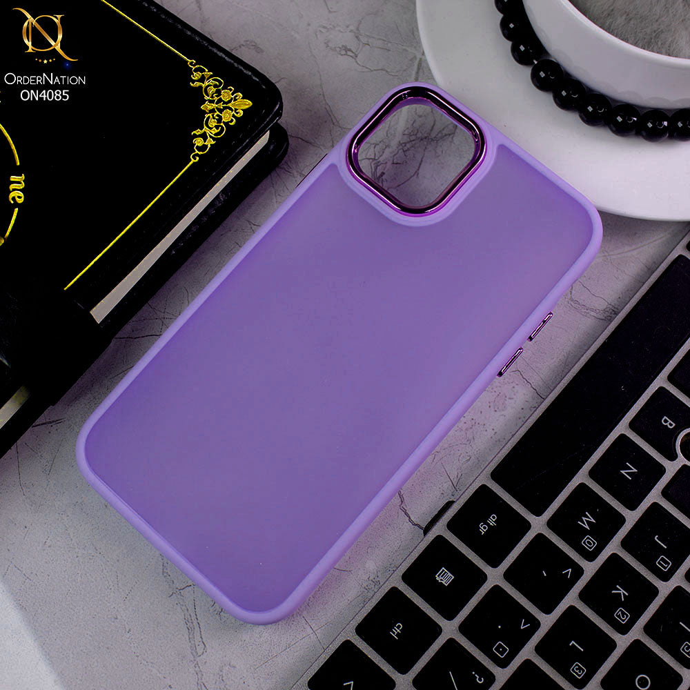 iPhone 11 Cover - Light Purple - Pc + Tpu Anti Scratch Space II Collection With Fancy Camera Ring Soft Case