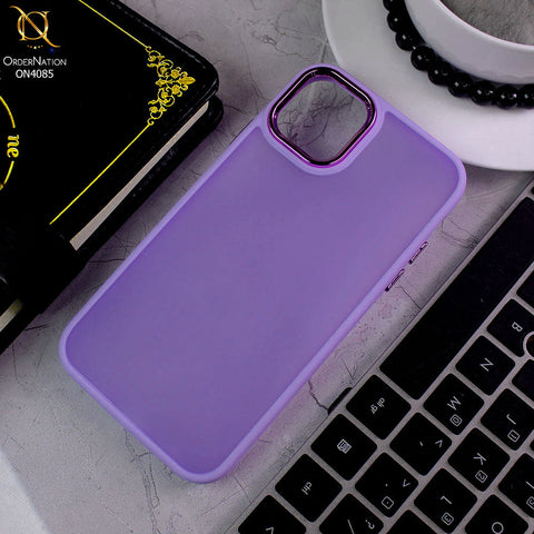 iPhone 11 Cover - Light Purple - Pc + Tpu Anti Scratch Space II Collection With Fancy Camera Ring Soft Case