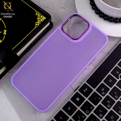 iPhone 13 Pro Max Cover - Light Purple - Pc + Tpu Anti Scratch Space II Collection With Fancy Camera Ring Soft Case