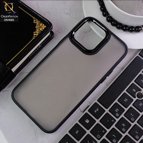 iPhone 14 Pro Max Cover - Black - Pc + Tpu Anti Scratch Space II Collection With Fancy Camera Ring Soft Case