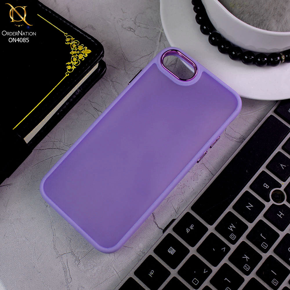 iPhone SE 2020 Cover - Light Purple - Pc + Tpu Anti Scratch Space II Collection With Fancy Camera Ring Soft Case