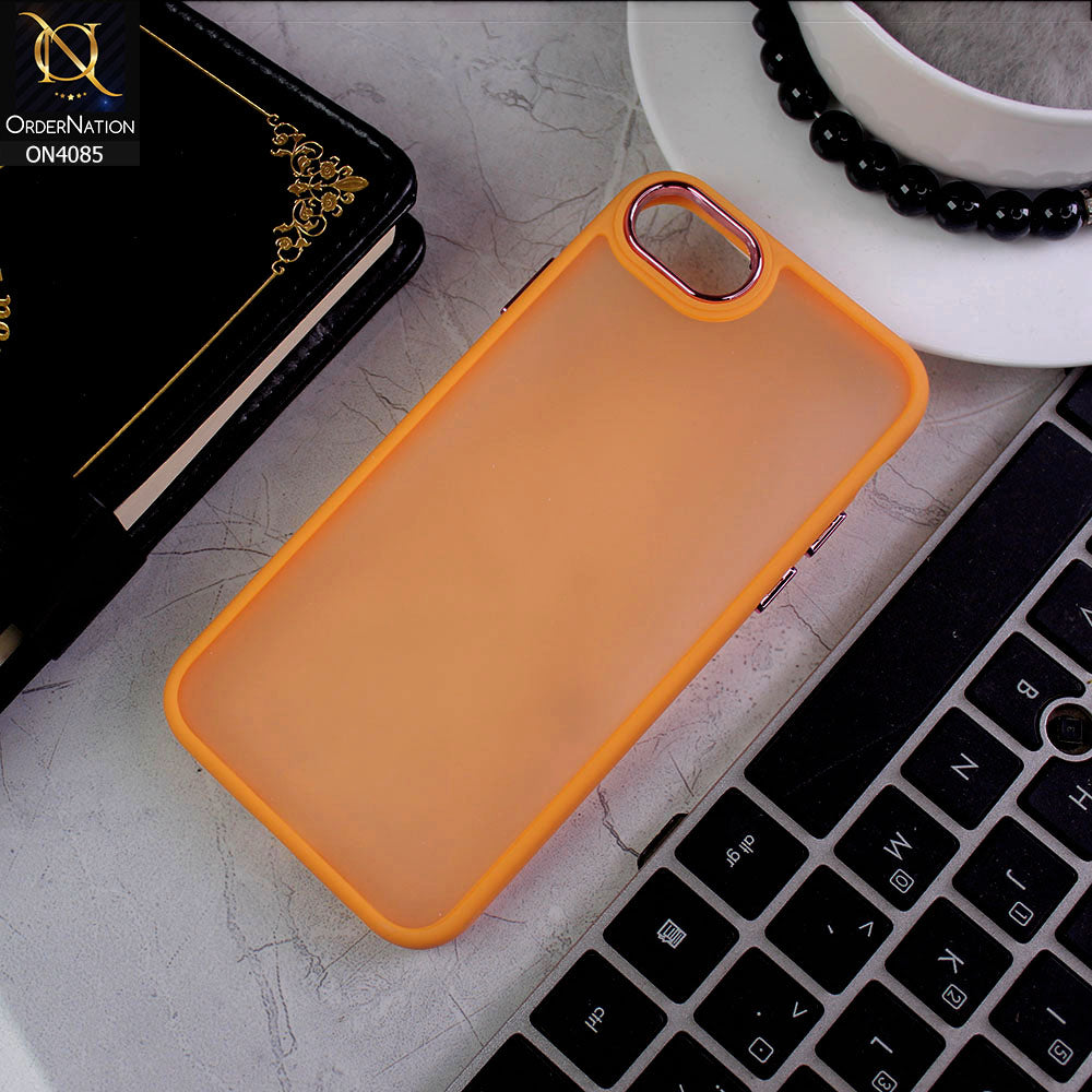 iPhone 8 / 7 Cover - Orange - Pc + Tpu Anti Scratch Space II Collection With Fancy Camera Ring Soft Case
