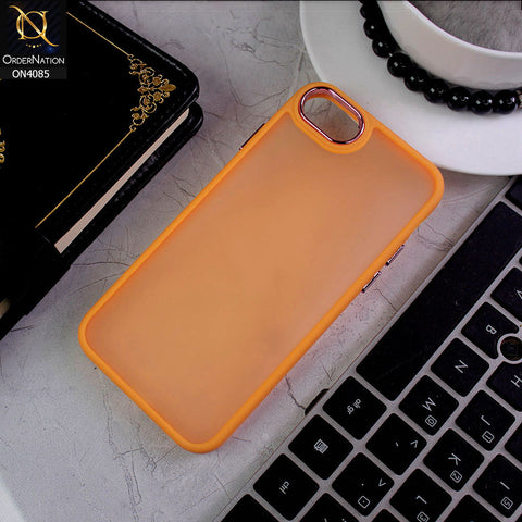 iPhone 8 / 7 Cover - Orange - Pc + Tpu Anti Scratch Space II Collection With Fancy Camera Ring Soft Case