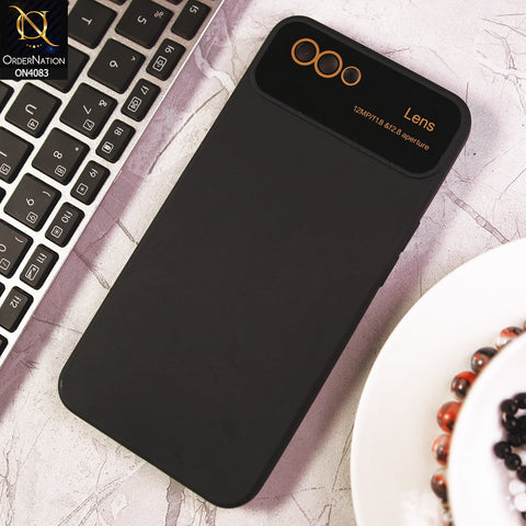 Oppo A3s - Black - Glass Lense Ultra Camera Protection Soft Silicon Case