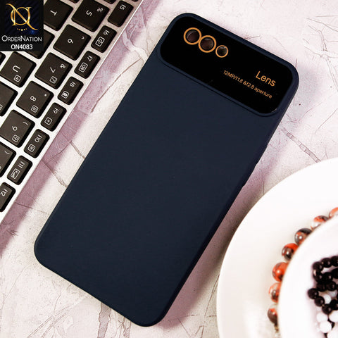Realme C1 Cover - Blue - Glass Lense Ultra Camera Protection Soft Silicon Case