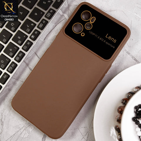 Oppo K10 - Brown - Glass Lense Ultra Camera Protection Soft Silicon Case