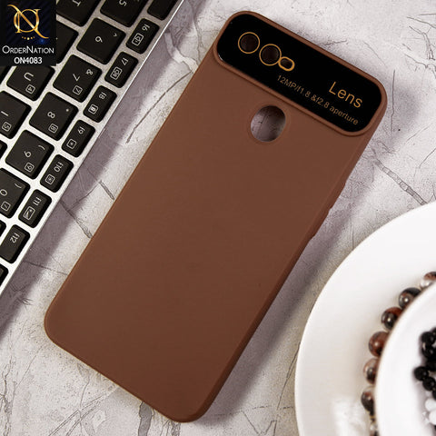 Realme 2 Pro - Brown - Glass Lense Ultra Camera Protection Soft Silicon Case