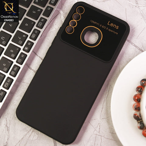 Tecno Camon 12 - Black - Glass Lense Ultra Camera Protection Soft Silicon Case