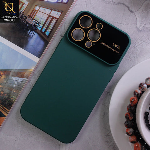 iPhone 14 Pro Max Cover - Green - Glass Lense Ultra Camera Protection Soft Silicon Case