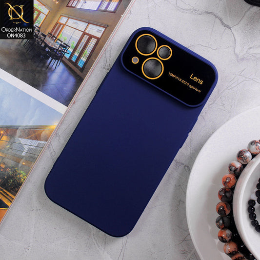iPhone 15 Cover - Blue - Glass Lense Ultra Camera Protection Soft Silicon Case