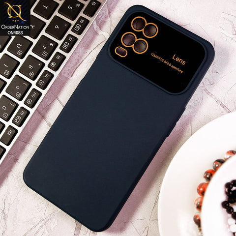 Oppo A54 4G Cover - Blue - Glass Lense Ultra Camera Protection Soft Silicon Case