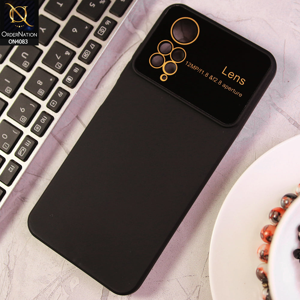 Xiaomi Redmi Note 11 - Black - Glass Lense Ultra Camera Protection Soft Silicon Case