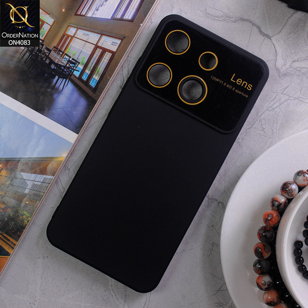 Infinix Smart 7 - Black - Glass Lense Ultra Camera Protection Soft Silicon Case
