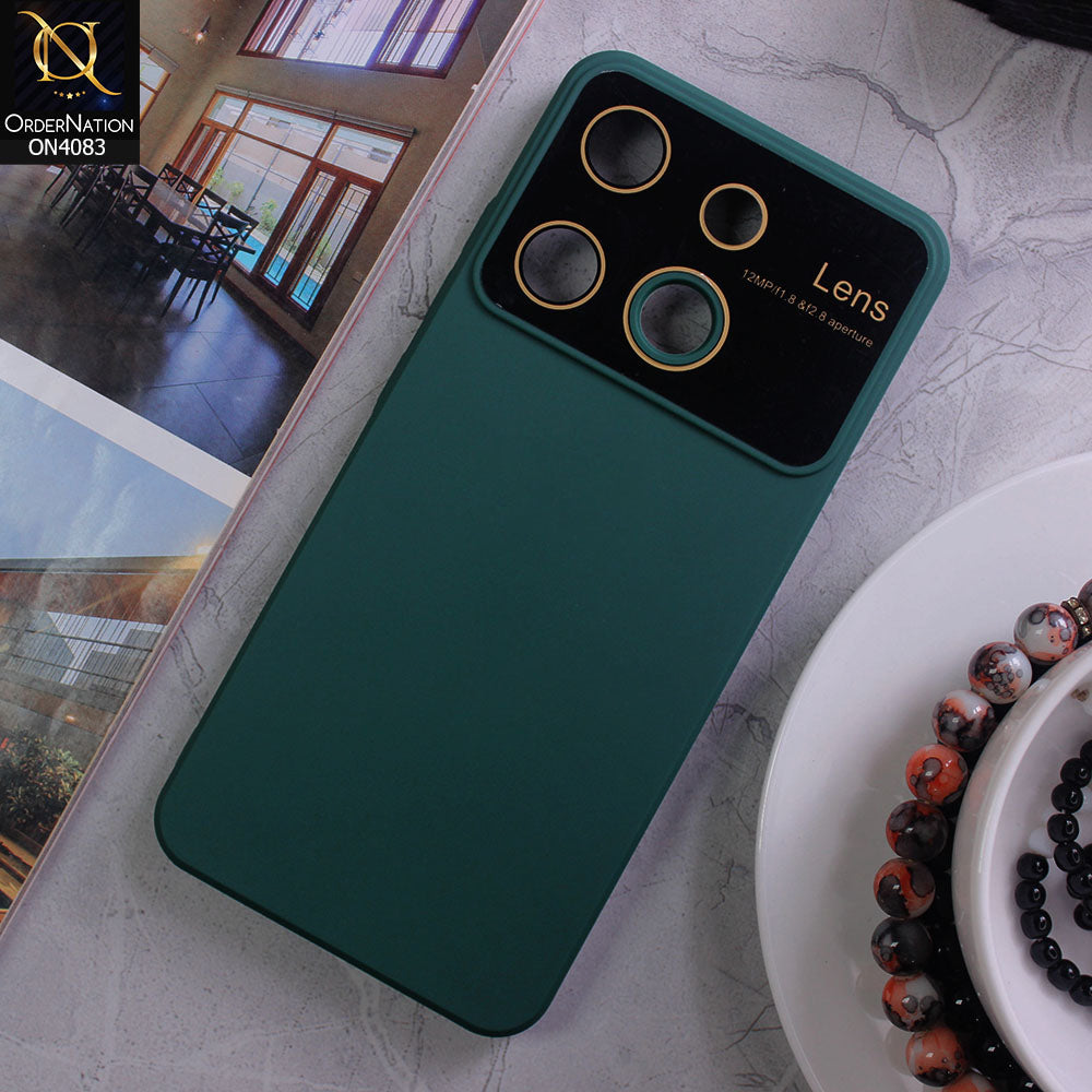 Infinix Smart 7 Cover - Green - Glass Lense Ultra Camera Protection Soft Silicon Case