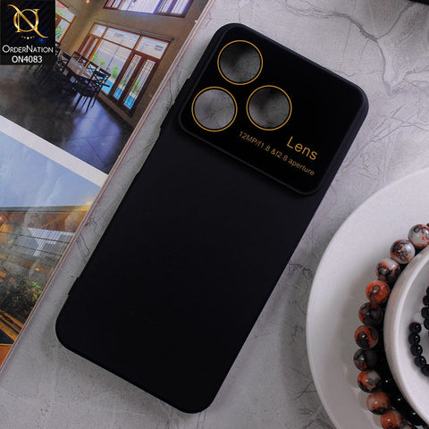 Tecno Spark 10C Cover - Black - Glass Lense Ultra Camera Protection Soft Silicon Case