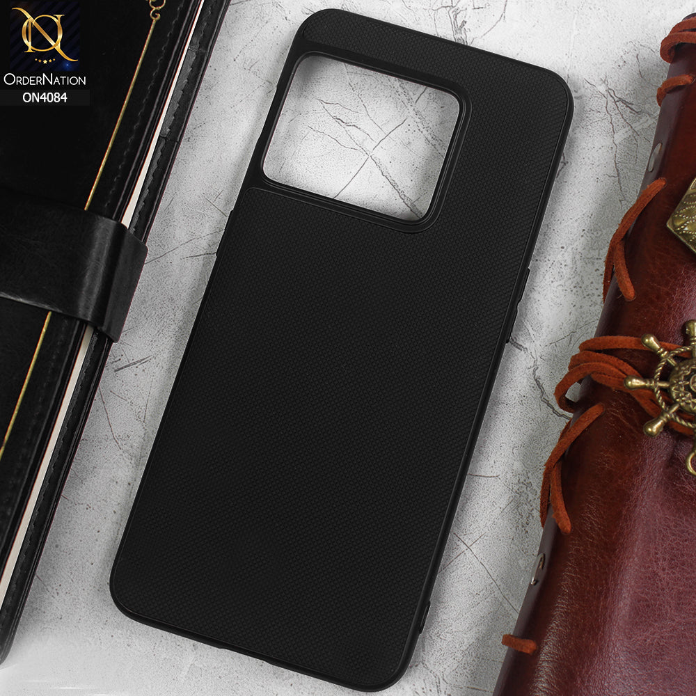 OnePlus 10 Pro Cover - Black -  New Carbon Fiber Texture Camera Protection Soft Silicon Case