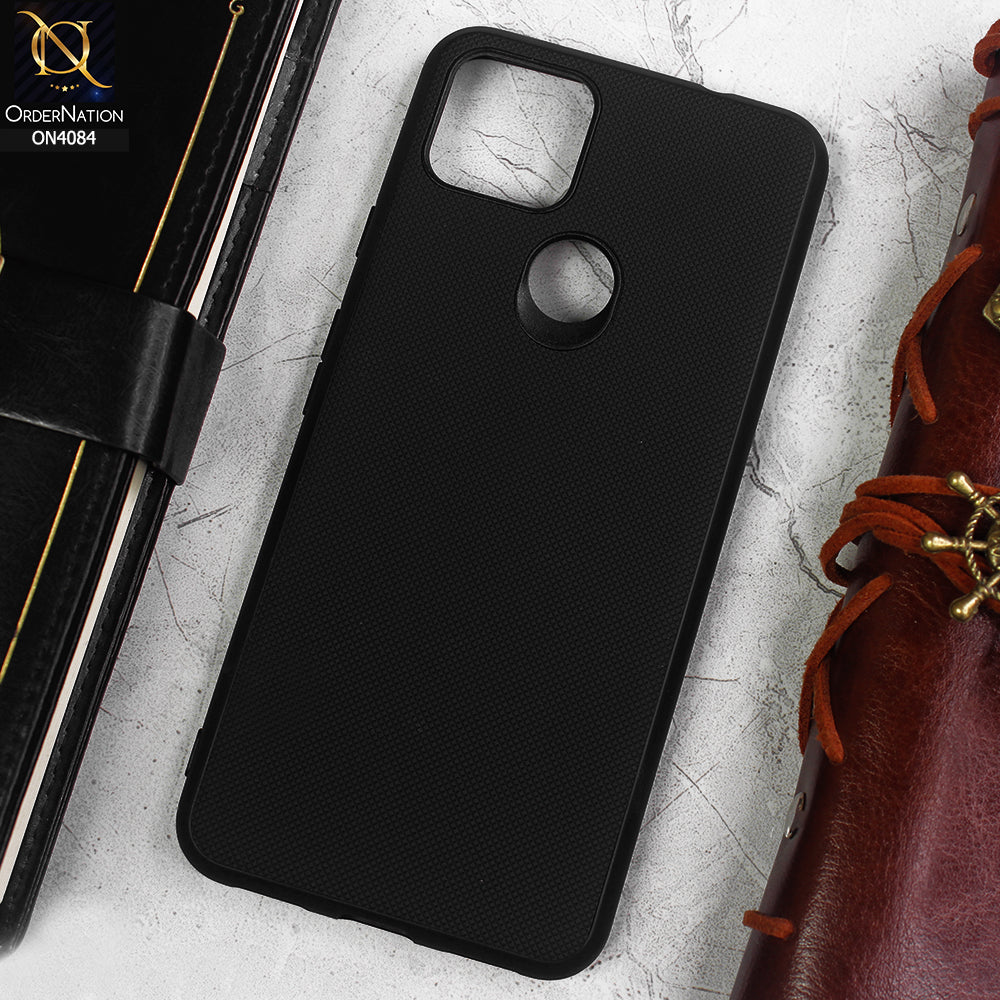 Google Pixel 5a 5G Cover - Black -  New Carbon Fiber Texture Camera Protection Soft Silicon Case