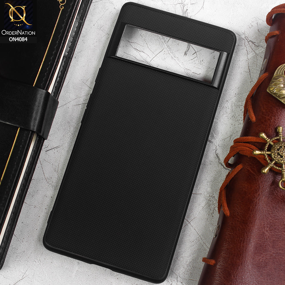 Google Pixel 6 Pro Cover - Black -  New Carbon Fiber Texture Camera Protection Soft Silicon Case