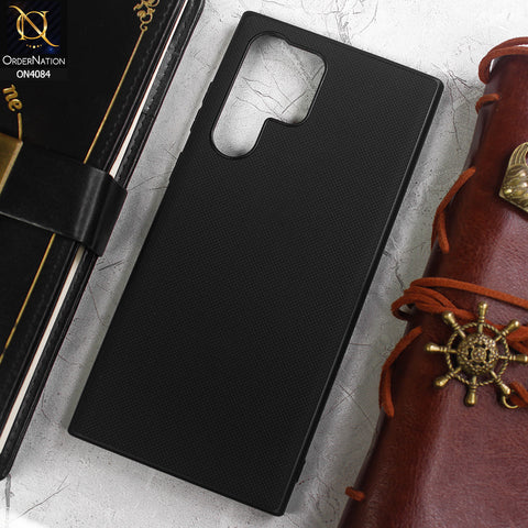 Samsung Galaxy S22 Ultra 5G Cover - Black -  New Carbon Fiber Texture Camera Protection Soft Silicon Case