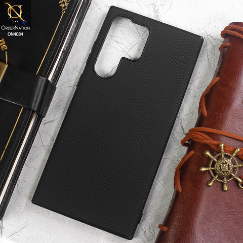 Samsung Galaxy S23 Ultra 5G Cover - Black -  New Carbon Fiber Texture Camera Protection Soft Silicon Case