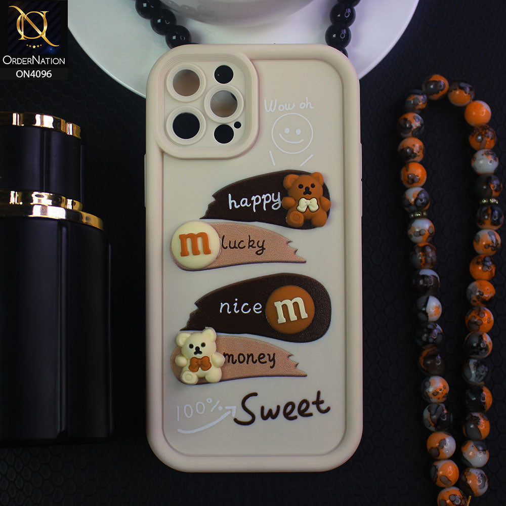 iPhone 12 Pro Max - Off White - ONation Silica Gel Series - HQ Liquid Silicone Elegant Colors Camera Protection Soft Case
