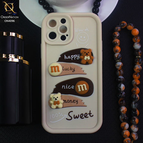 iPhone 12 Pro Max - Off White - ONation Silica Gel Series - HQ Liquid Silicone Elegant Colors Camera Protection Soft Case