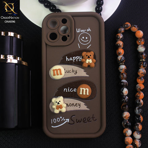 iPhone 14 Pro - Chocolate Brown - ONation Silica Gel Series - HQ Liquid Silicone Elegant Colors Camera Protection Soft Case