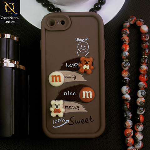 iPhone SE 2022 - Chocolate Brown - ONation Silica Gel Series - HQ Liquid Silicone Elegant Colors Camera Protection Soft Case