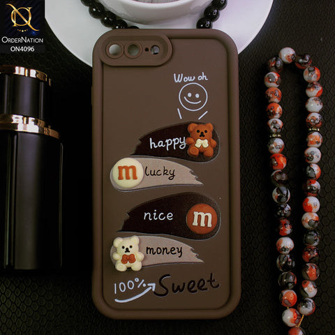 iPhone 8 Plus / 7 Plus - Chocolate Brown - ONation Silica Gel Series - HQ Liquid Silicone Elegant Colors Camera Protection Soft Case