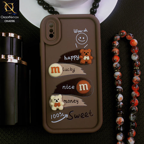 iPhone XS / X - Chocolate Brown - ONation Silica Gel Series - HQ Liquid Silicone Elegant Colors Camera Protection Soft Case