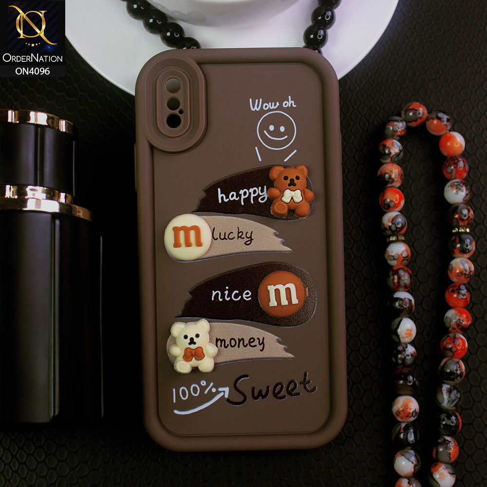 iPhone XS Max - Chocolate Brown - ONation Silica Gel Series - HQ Liquid Silicone Elegant Colors Camera Protection Soft Case