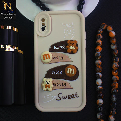 iPhone XS Max - Off White - ONation Silica Gel Series - HQ Liquid Silicone Elegant Colors Camera Protection Soft Case