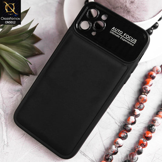 iPhone 11 Pro Max Cover - Black - New Essentials Forip Leather Auto Focus Soft Silicon Case