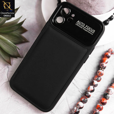 iPhone 12 Cover - Black - New Essentials Forip Leather Auto Focus Soft Silicon Case