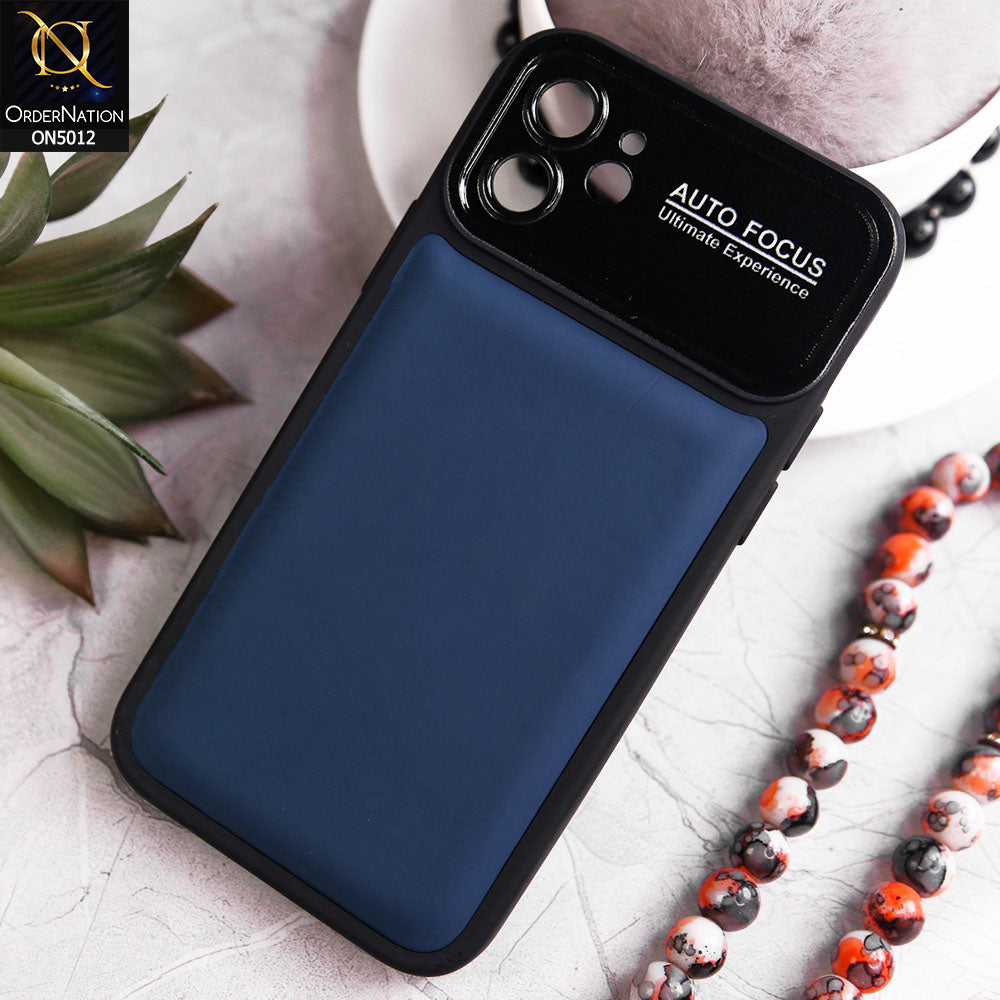 iPhone 12 Cover - Blue - New Essentials Forip Leather Auto Focus Soft Silicon Case