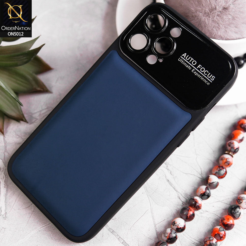 iPhone 12 Pro Max Cover - Blue - New Essentials Forip Leather Auto Focus Soft Silicon Case