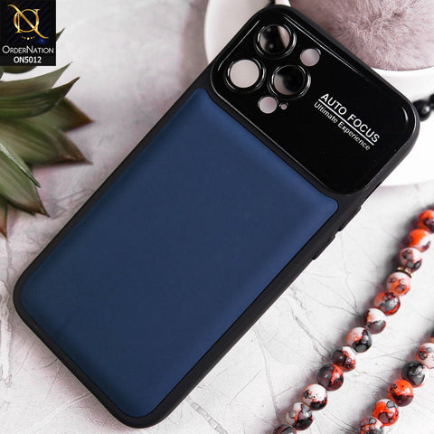 iPhone 12 Pro Max Cover - Blue - New Essentials Forip Leather Auto Focus Soft Silicon Case