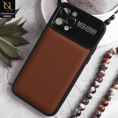 iPhone 12 Pro Cover - Brown - New Essentials Forip Leather Auto Focus Soft Silicon Case