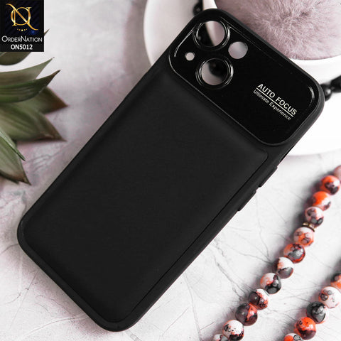 iPhone 13 Cover - Black - New Essentials Forip Leather Auto Focus Soft Silicon Case
